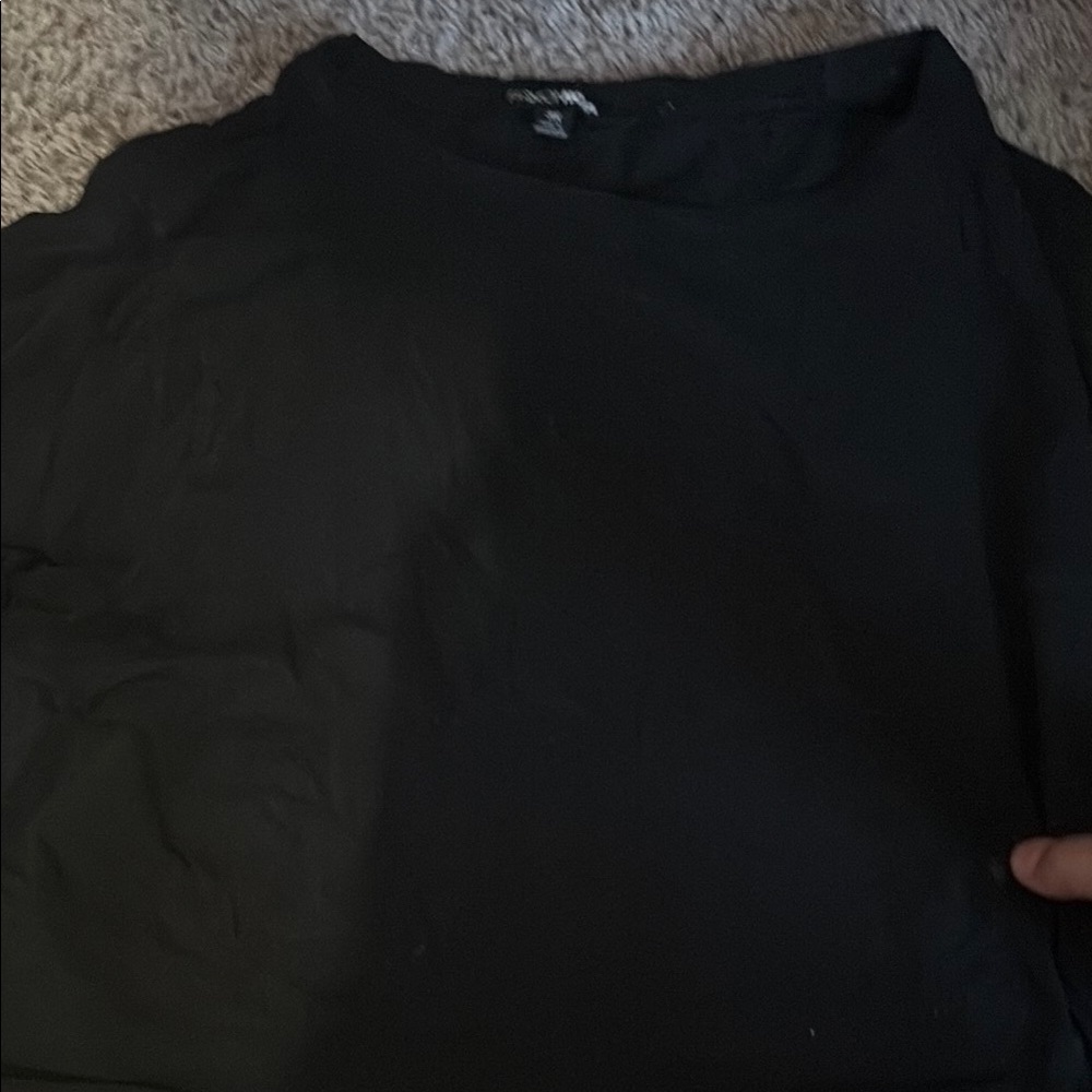 Black Crew Neck Top